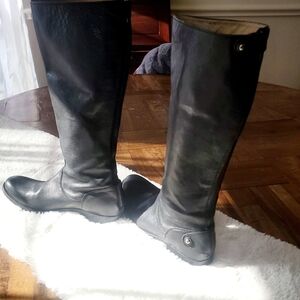 Frye Black Leather Winter Boots